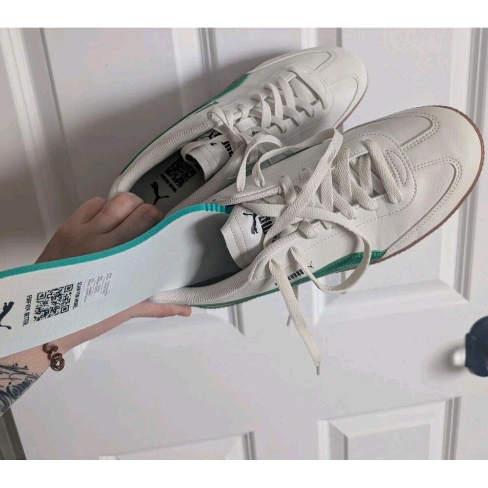 NEW Puma Men’s White Green 9-T SL Trainer Sneakers Sz 10 Style Code 398181 07
